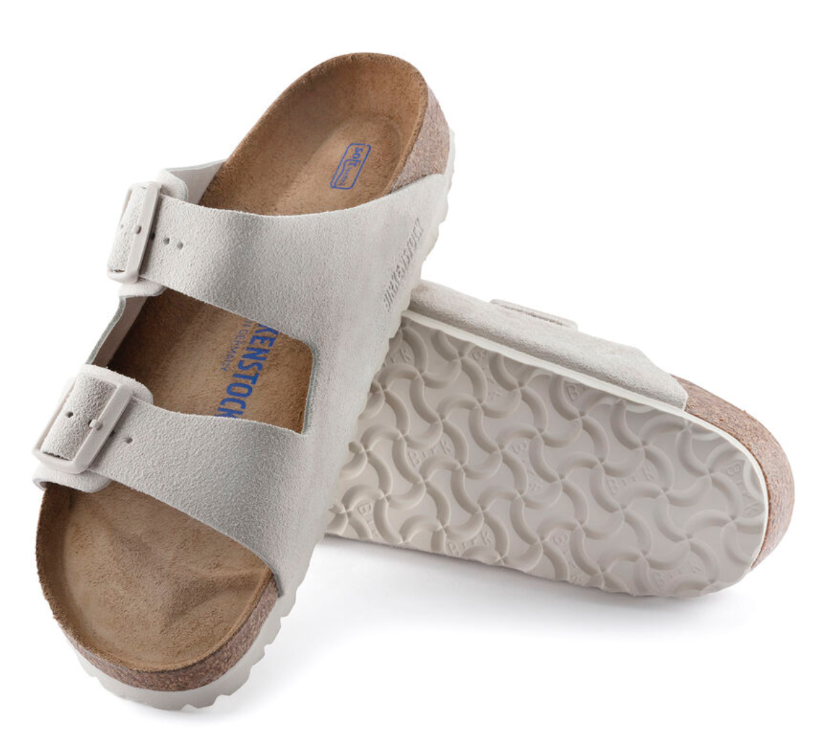 Arizona Soft Footbed Suede Leather | Antique White