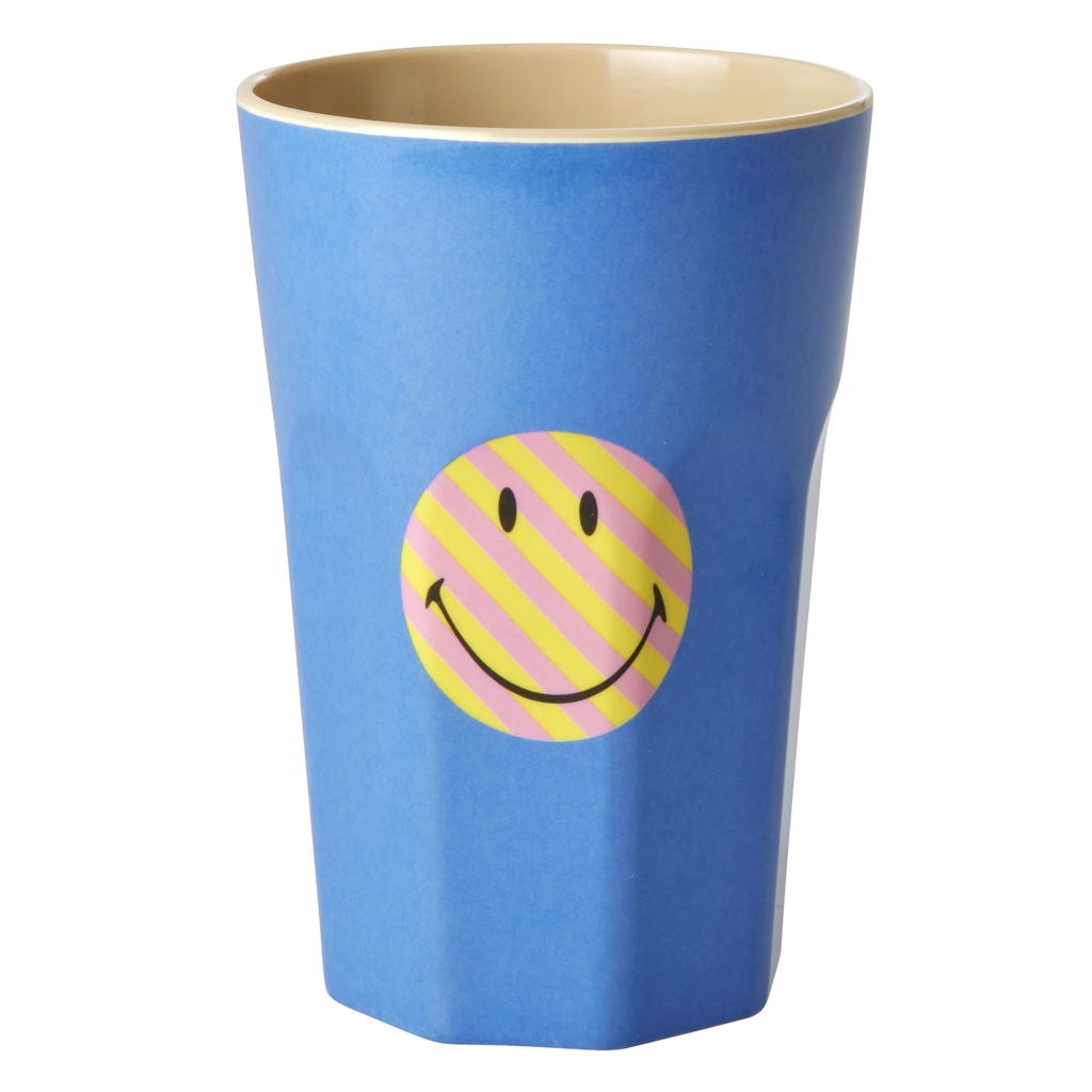 Smiley® Tall Melamine Cup Blue