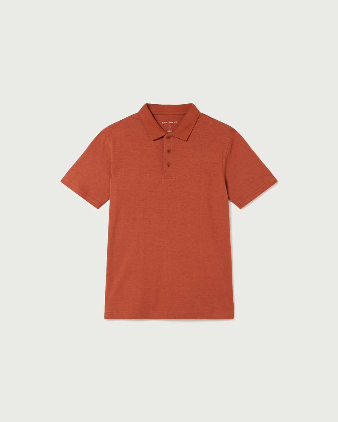 Clay Red Hemp Polo Shirt