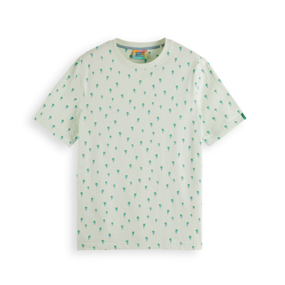 Mini Palm Print T -Shirt - Mint