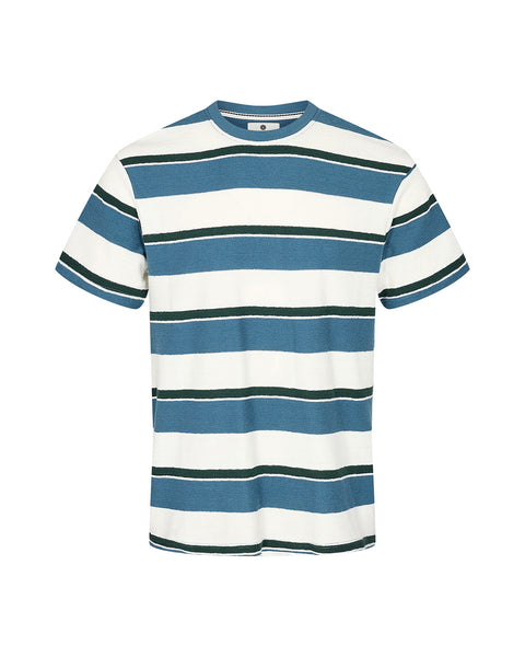 Camiseta Akkiki Ss Stripe Frotte - Indian Teal