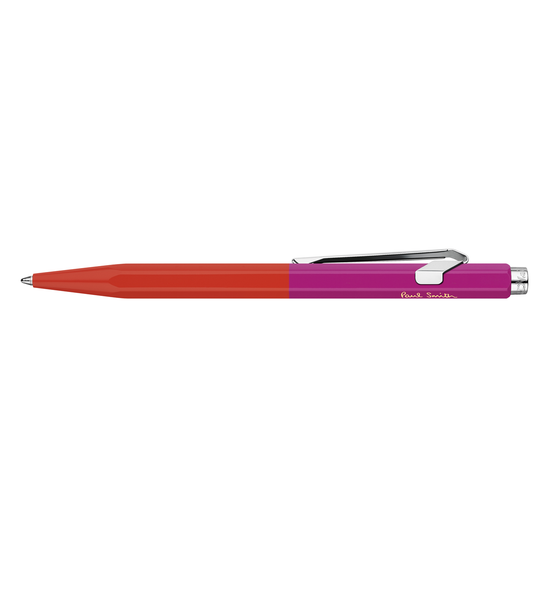 849 Paul Smith Ballpoint Pen - Warm Red & Melrose Pink