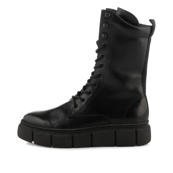 Black Tove Lace Up Boots