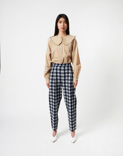 Black White Checks Canja Trousers