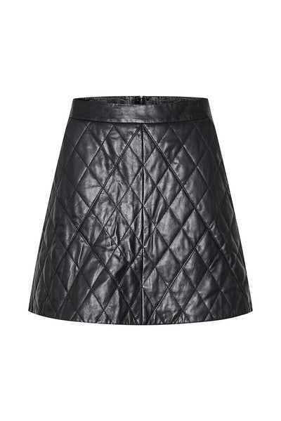 Black Leather Lovagz Hw Skirt