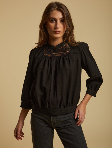 Elfie Blouse Noir - 50% Off