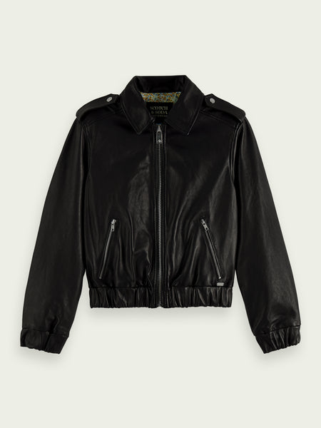 Leather Bomber Jacket