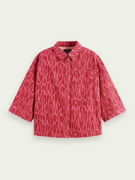 Wild Rose Oversized Boxy Fit Corduroy Shirt