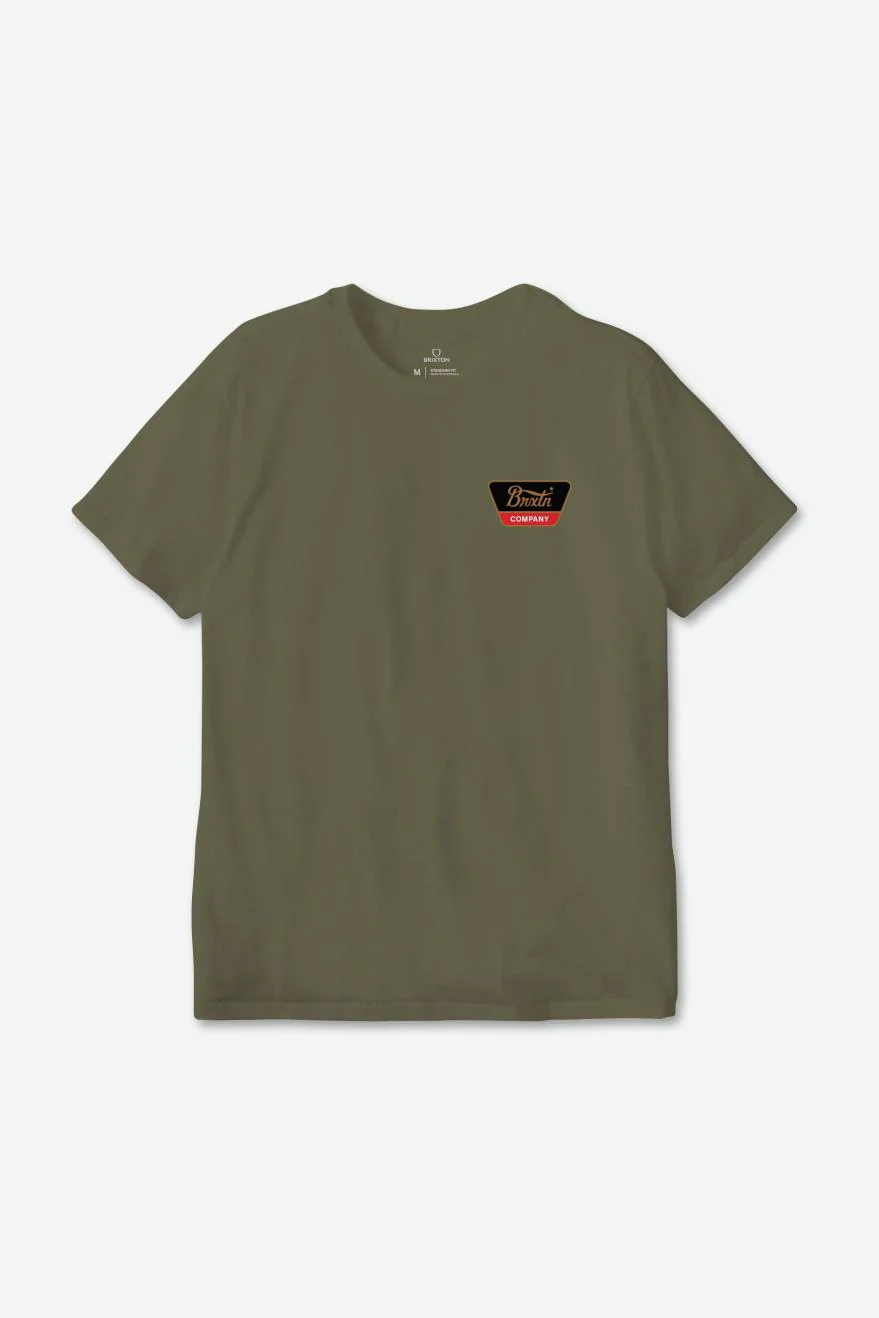 Linwood T-Shirt - Olive Surplus / Gold / Aloha Red