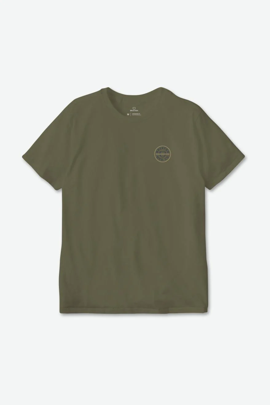 Crest T-Shirt - Olive Surplus / Washed Navy / Sand