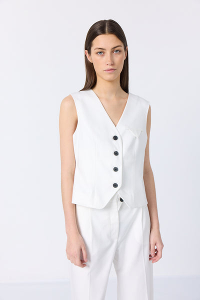 Wesley Waistcoat - Star White