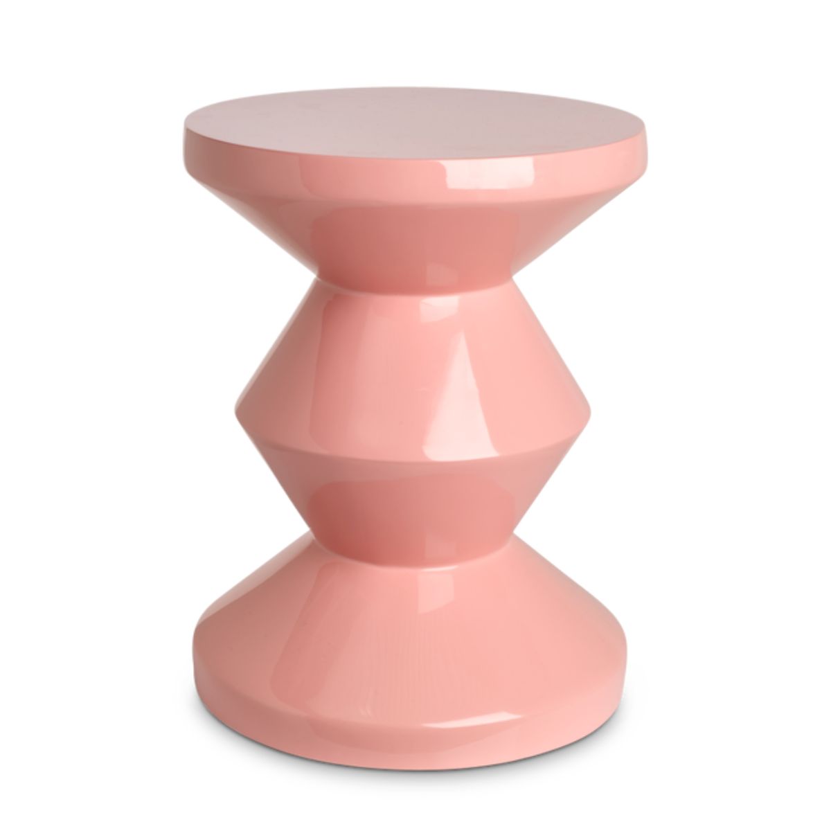 Zig Zag Side Table - Light Pink