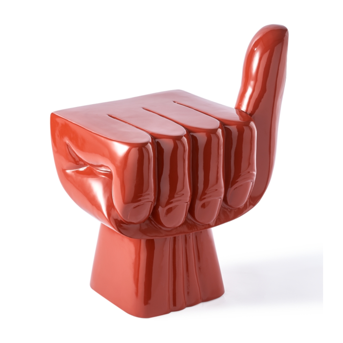 polspotten-coral-red-fist-chair