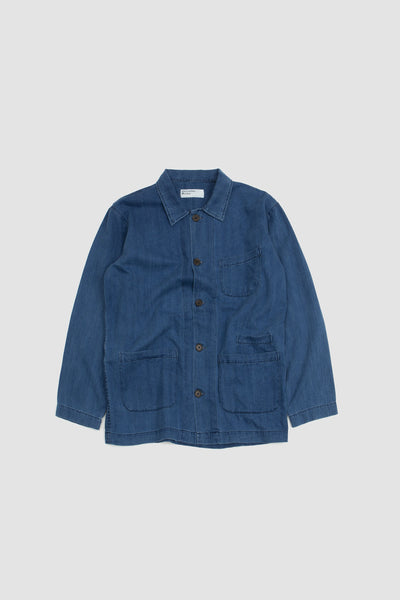 Bakers Overshirt Herringbone Denim Faded Indigo