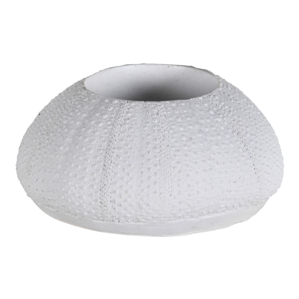 Distinctly Living White Sea Urchin Candle Holder
