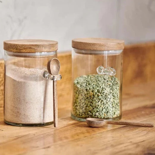 Nkuku Kossi Glass Storage Jar - Small