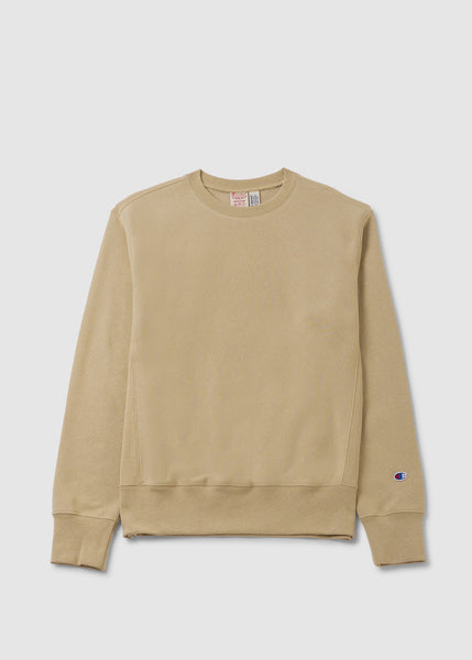 Champion Men's Crewneck Sweatshirt In Beige