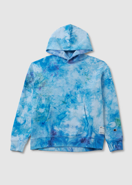 Champion Men's Tie Dye Hooded Sweatshirt In Blue