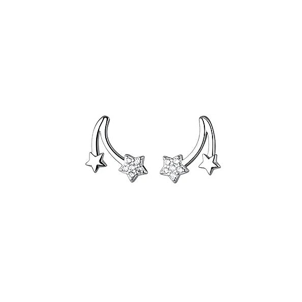 Curiouser Collection Sterling Silver Shooting Star Stud Earrings