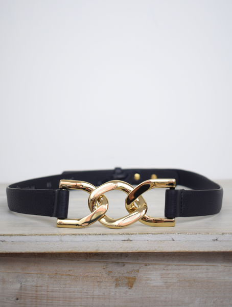 Lola Link Belt Black/gold