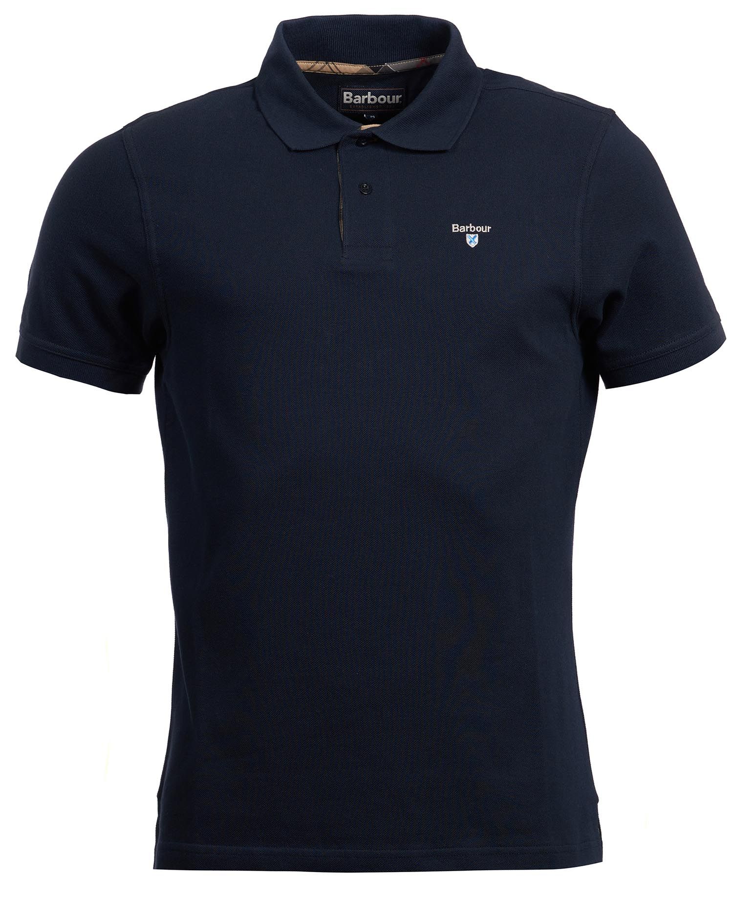 New Navy Tartan Pique Polo