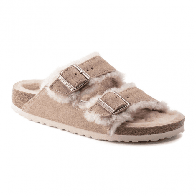 Light Rose Shearling Arizona Sandal