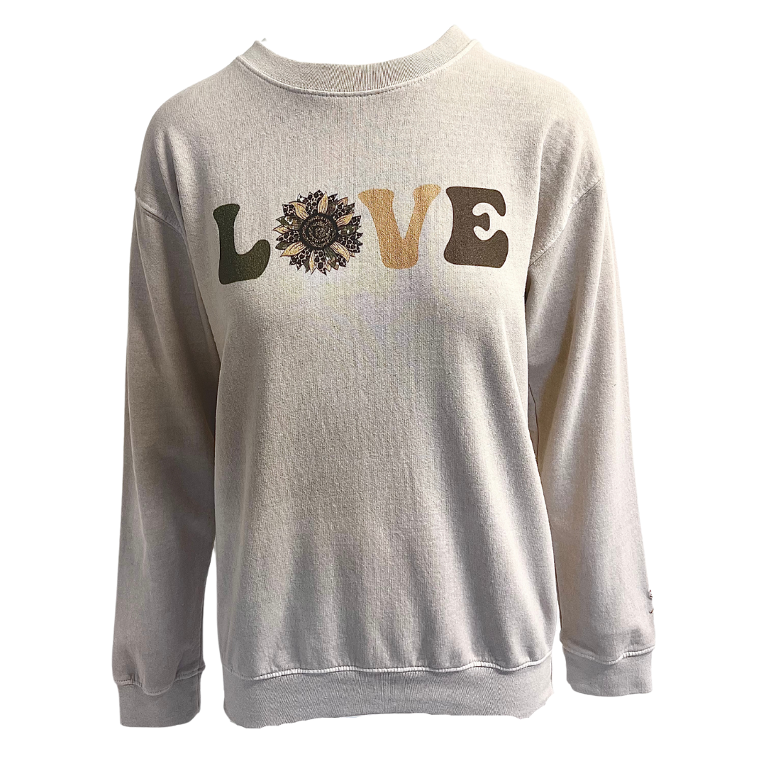 Sand Groovy Love Sweatshirt