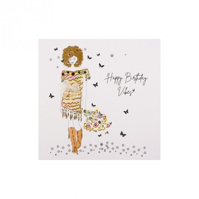 16x16cm Happy Birthday Vibes Card