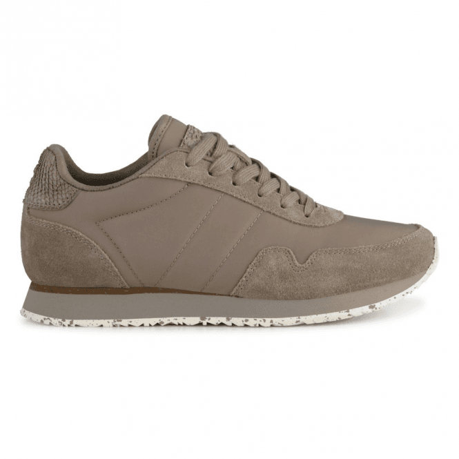 Silver Nora Iii Leather Mink Trainers