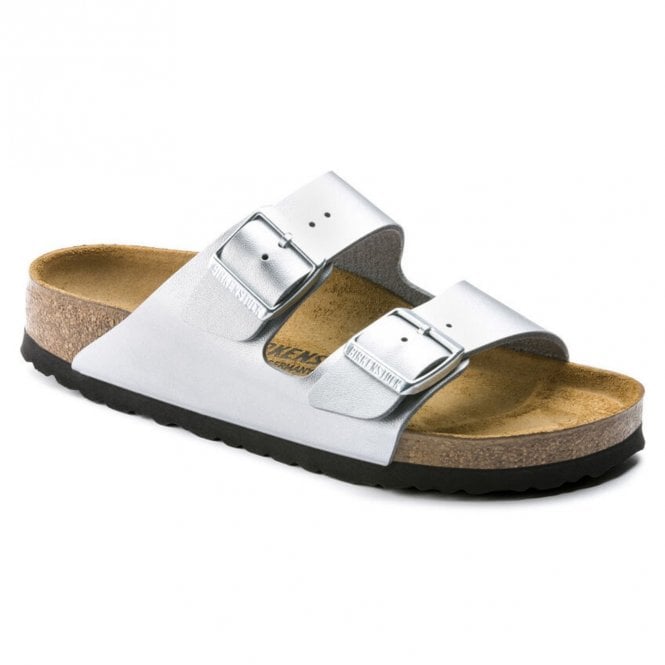 Silver Arizona Birko Flor Sandals