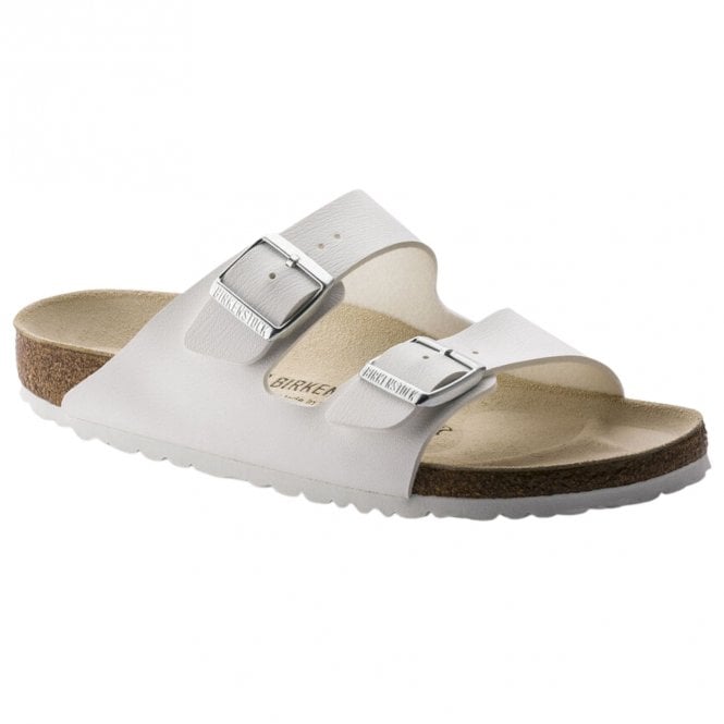 White Arizona Birko Flor Sandals