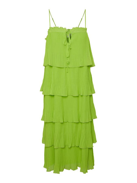 Yaspimo Strap Midi Dress- Lime Green