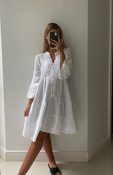 White Celestine Dress