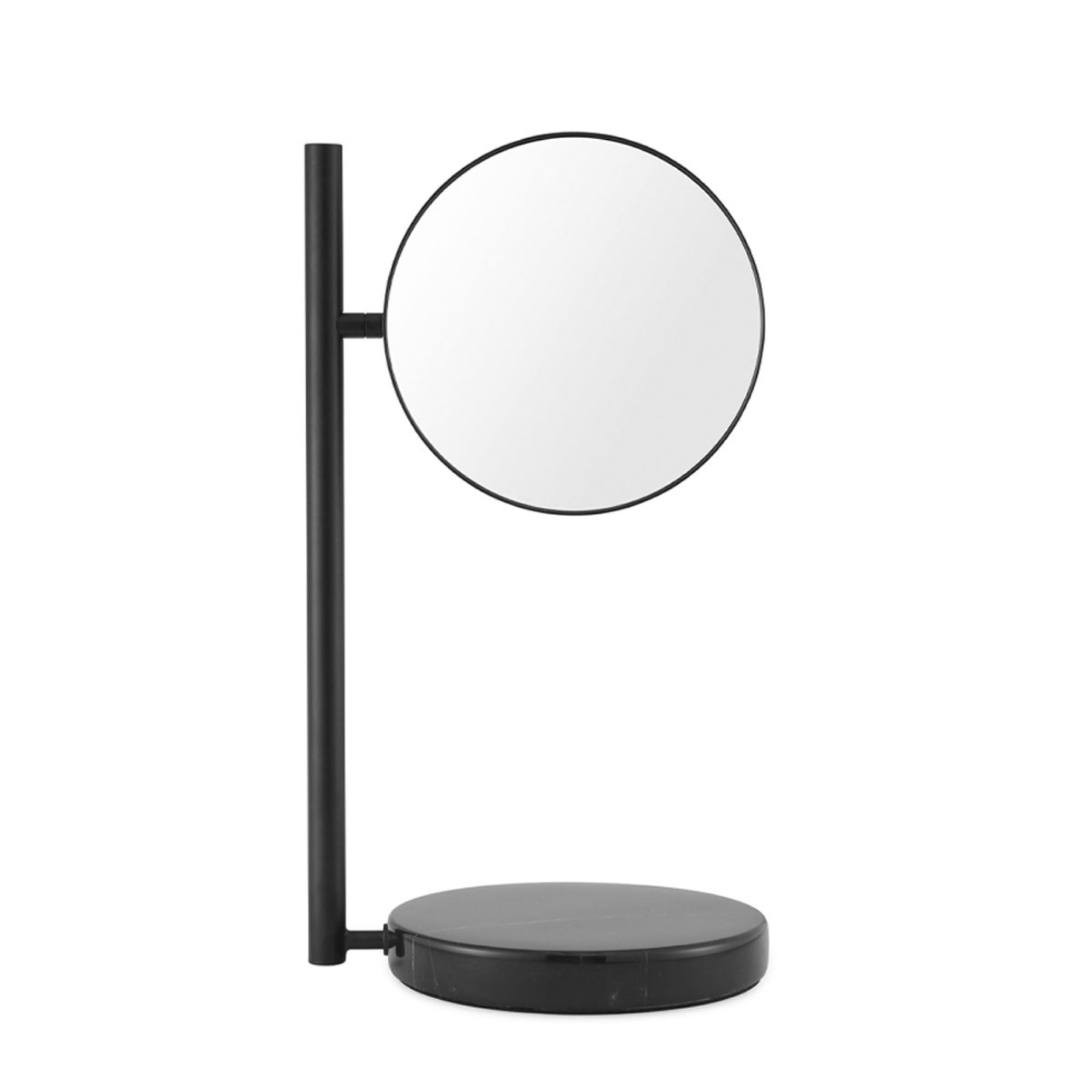 Normann Copenaghen Black Freestanding Pose Mirror with Marble Base