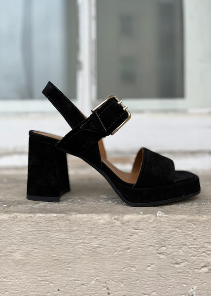 Alpe Chiara Block Heel Sandal - Black