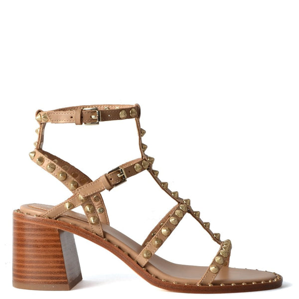 Jen Block Heel Sandal Tan