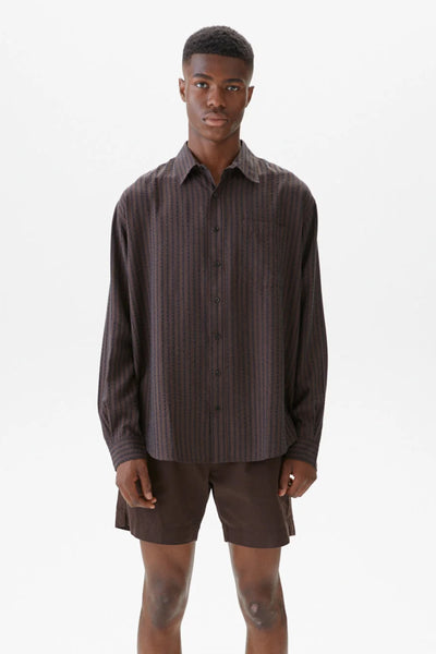 Shirt Non Binary Stripe Black/Brown