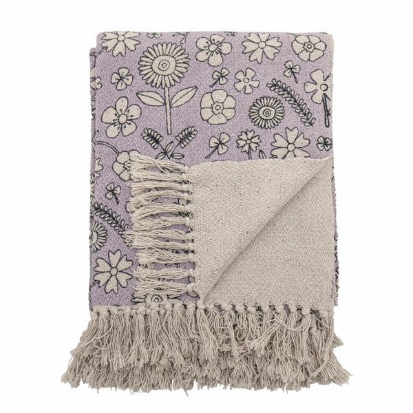 Bloomingville: Salli Throw Purple Recycled Cotton