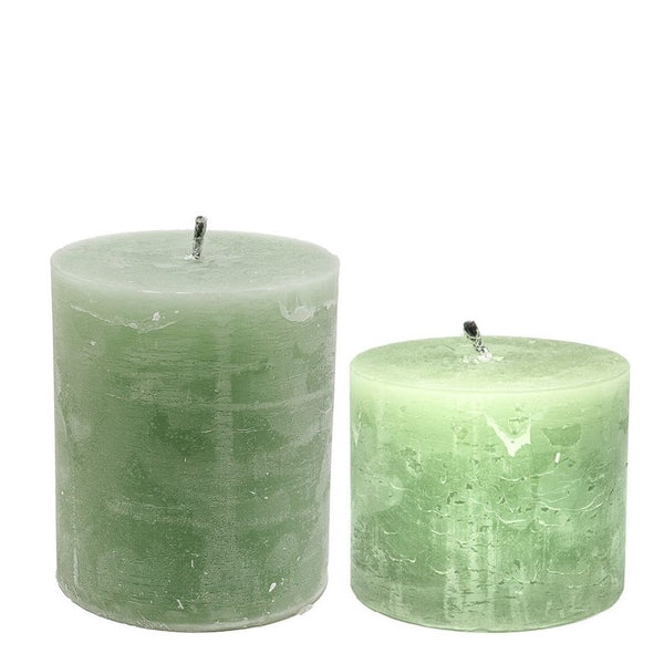 Medium Outdoor Stub candle Light green