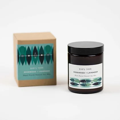 Every Nook Rosewood + Lavender Soy Wax Candle