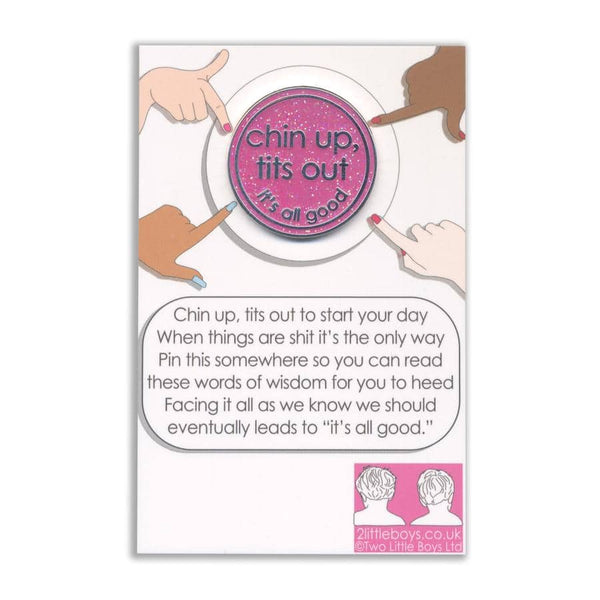 Chin Up Tits Out Enamel Pin