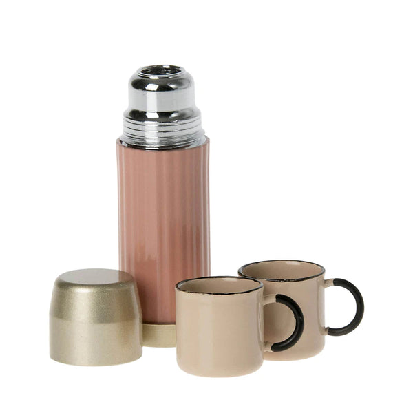 Soft Coral Thermos and Cups