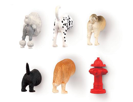 Set of 6 Dog Butt Magnets