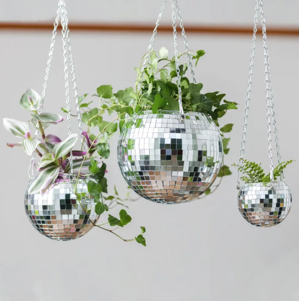 6" Disco Ball Hanging Planter