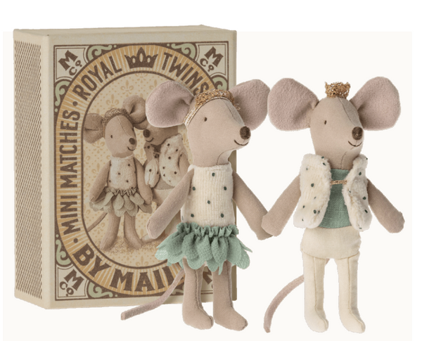 Royal Twins Mice Little Sister And Brother In Box