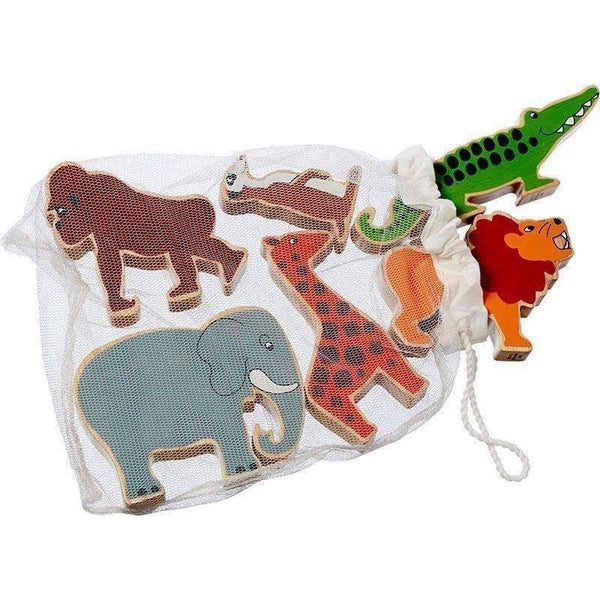 Bag Of 6 Wooden World Animals Toy