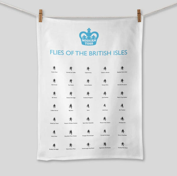 Flies Of The British Isles Tea Towel