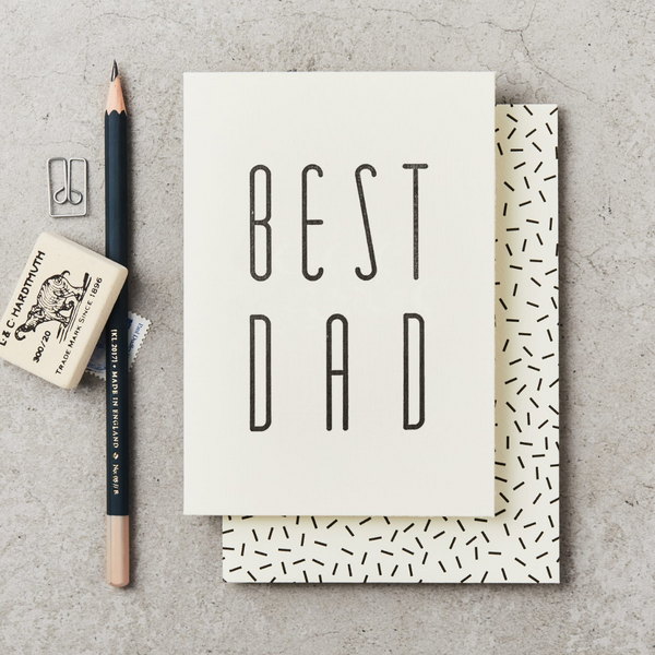 Best Dad Black/white Card