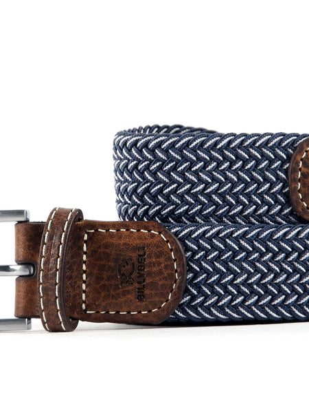 Woven Elastic Belt Two Tone Blue - Size 0