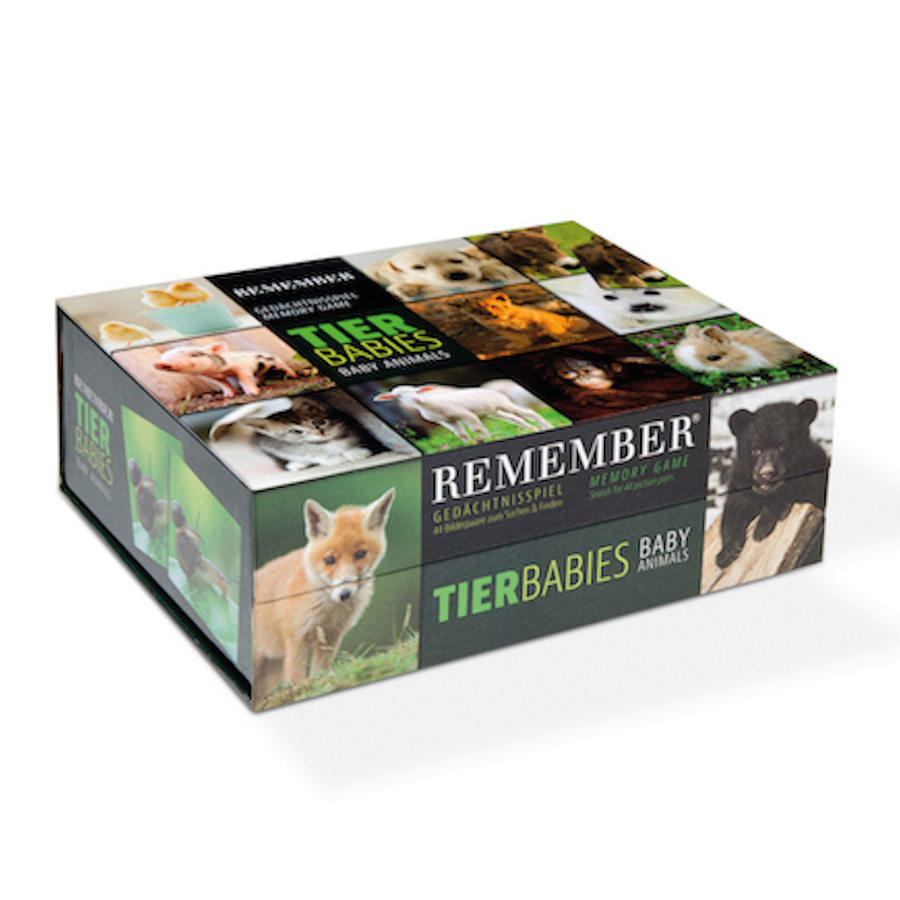 Remember Remember Family Games Matching Pairs Pelmanism Memory Game Baby Animals In A Gift Box